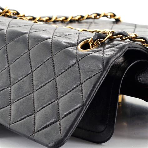 chanel vintage classic single flap bag quilted lambskin medium|vintage chanel lambskin bag.